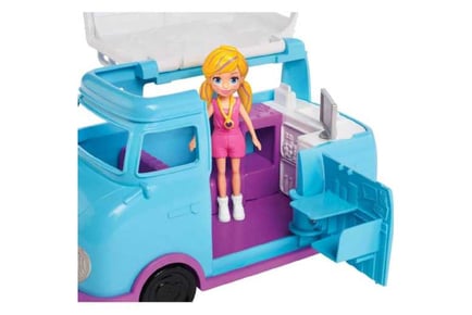 Polly Pocket Glamping Van w/Dual Scale