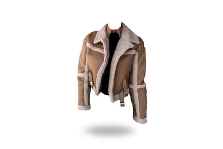 Plush Leather Bomber Jacket for Women in 3 Colours and 4 Sizes