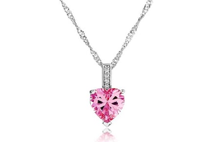 Heart Pink Zircon Crystals Tri Set