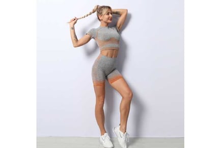 2pcs-Short Gym Activewear-Top & Shorts