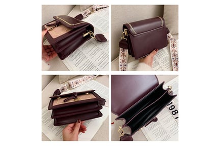 Stylish PU Leather Retro Cross Body Bag in 4 Colours
