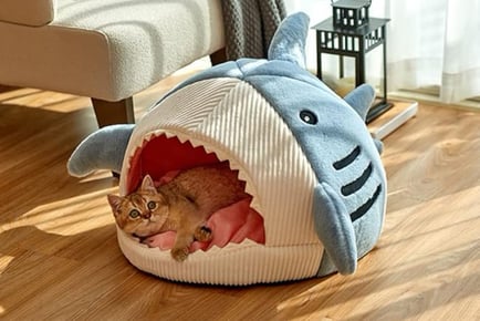 Shark Shaped Pet Bed - 2 Colours & 3 Sizes