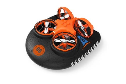 3-in-1 Air, Land & Water Hovercraft Drone - 2 Colours!