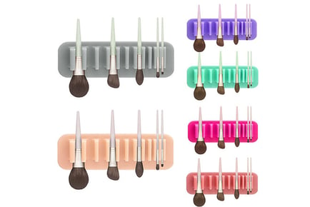 Wall Mounted Silicone Makeup Brush Holder in 6 Colours