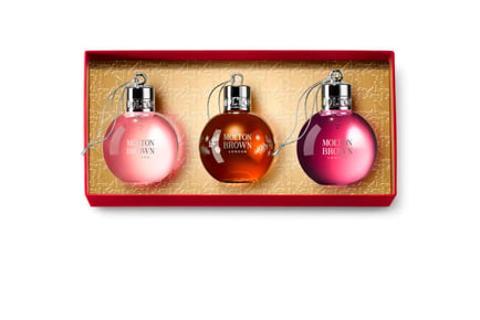 Molton Brown Festive Bauble 3pc Bath & Shower Gel Gift Set!