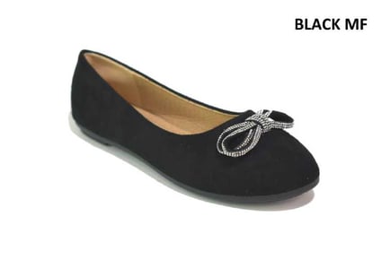 Women Crystal Knot Buckle Flats