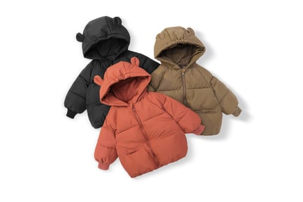 Kids' Cute Bear Puffer Padded Jacket - 3 Colours!