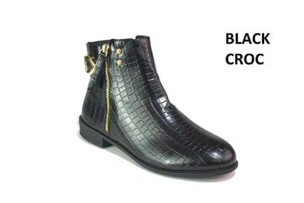 Womens Zip Ankle Fashion Boots