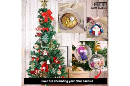 Fillable Christmas Baubles 5 or 10 DIY