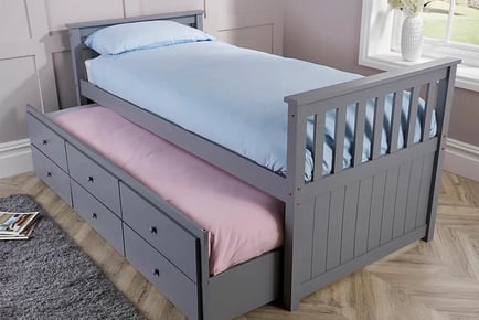 ) Florida Cabin Bed with Pull Out Trundle in White