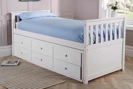 ) Florida Cabin Bed with Pull Out Trundle in White