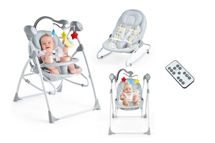 Portable Dual Baby Swing: 3 Swing Speed and Timer Settings