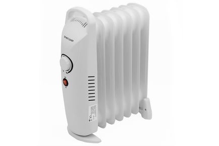 Portable 7 Fin Electric Heater with Adjustable Thermostat