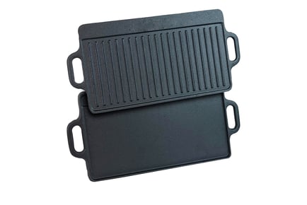 Non Stick Cast Iron Reversible Griddle Plate