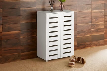 ) Shoe Cabinet, 3 doors, White