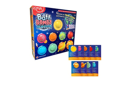 Kids Solar System Baff Bombz - 9 Planets Bath Bombs!