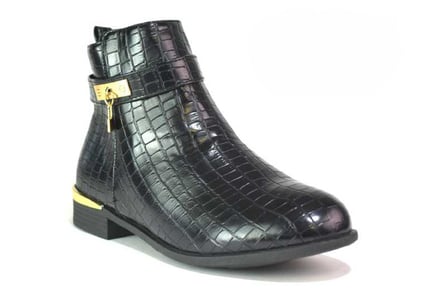 Women' Side Zipper Classic Ankle Boots.