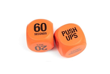 Exercise and Fitness Dice in Orange or Green