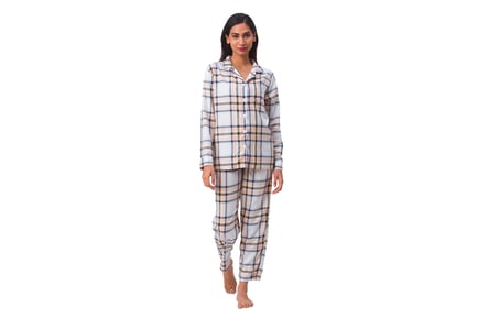 Cotton Supersoft Chequered Pyjama Set for Women in 4 Sizes