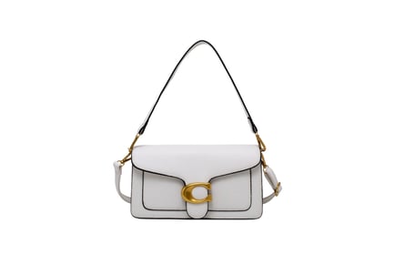 WHITE:A Coach-Inspired Square Sling Bag for Women