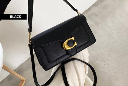 BLACK: A Coach-Inspired Square Sling Bag for Women