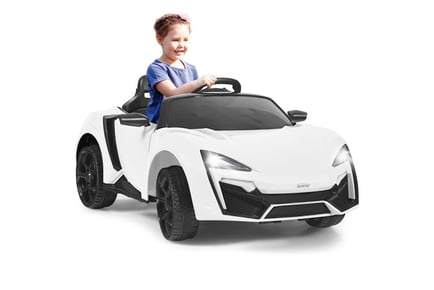 Kids' 12V Lamborghini Style Electric Ride on Car, White