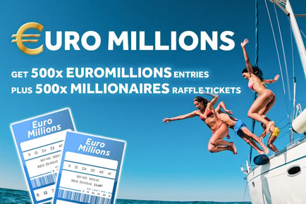 500 EuroMillions Lines & 500 Millionaires Raffle Tickets