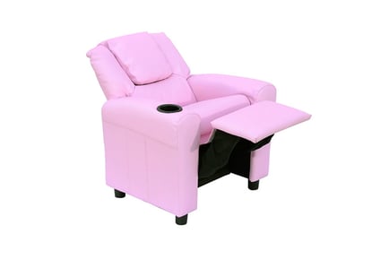Reclining Armchair with Cup Holder for Children in 2 Colours