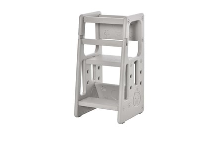 A Grey Toddlers' Step Stool for the Kitchen