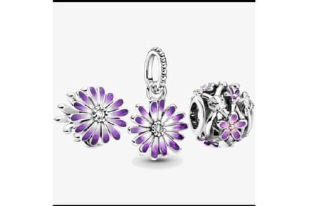 3 Set Daisy Flower Charms Collection