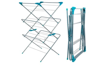 Compact 3 Tier Airer Rack in Green