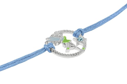 Disney Tinkerbell Blue Adjustable Cord Bracelet