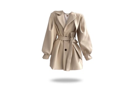 Warm Winter Tie Up Coat for Women in 4 Sizes and 2 Colours
