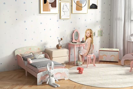 3 in 1 Bedroom Furniture Set for Kids in Pink