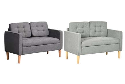 Modern 2 Seater Sofa with Storage in 2 Colour Options