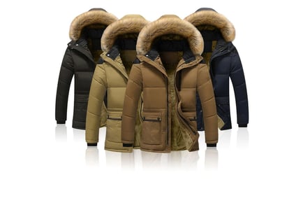 Padded Fleece Winter Jacket for Men in 5 Sizes and 4 Colours