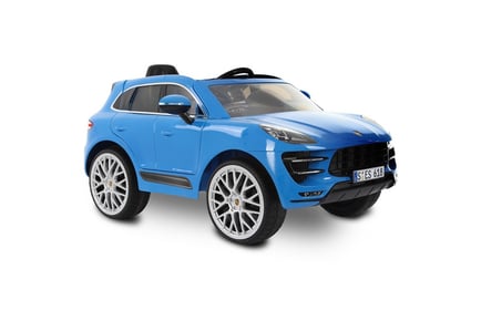 Blue Porsche Macan 12V Premium Car with RC for Kids