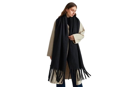 Thick Chunky Winter Tassel Scarf in 3 Colour Options