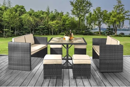 Haiti Rattan Cube Set - Luxe Outdoor Retreat