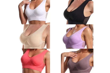 Mesh Hollow Breathable Sports Bra in Multiple Sizes and Colours