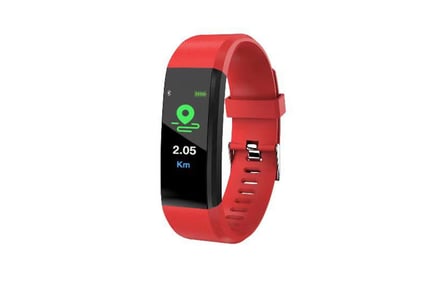 Waterproof fitness smartwatch, Normal, Red