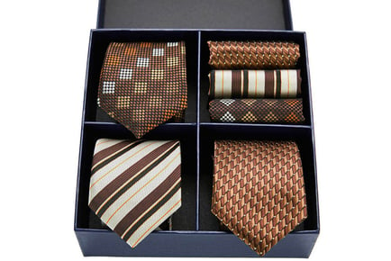 3PCS Classic Elegant Men's Silk Tie Set - 9 Styles!