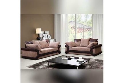Fabric &Leather Corner Sofa / 3+2 Seater