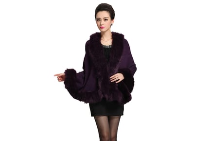 Faux Fur Cape for Women in 10 Colours