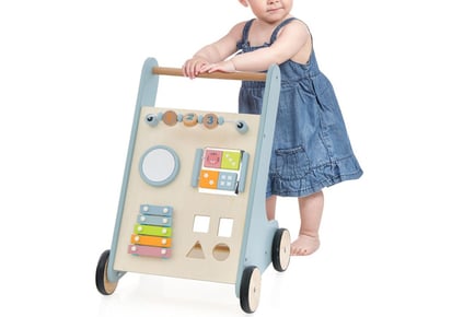 Toddler Push Walker with Xylophone and Flip Blocks