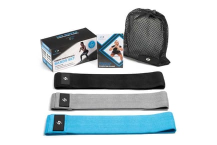 Gym Fabric Bands 3pc Set 14lbs to 50lbs