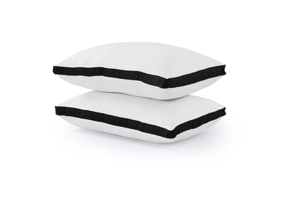 Pack of 2 Hollowfibre Filled Bed Pillows in 2 Colours