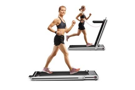 2-In-1 Folding Under Desk Treadmill With Dual LED Display