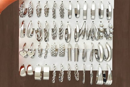 48-piece Earring Set - Gold or Silver