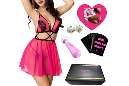 10pc Couples Valentines Day Bundle - Toys, Lingerie, Chocolate & More!